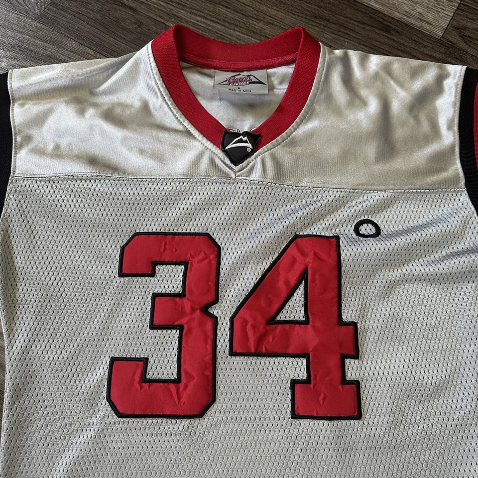 Vintage Coors Lite Beer Jersey; Womens Large; Embroidered; Gray Red