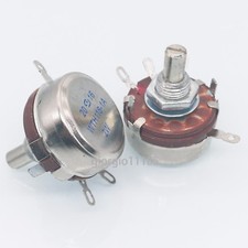 US Stock 2x 220K ohm 2W 6mm Round Shaft Rotary Taper Carbon Potentiometer WTH118