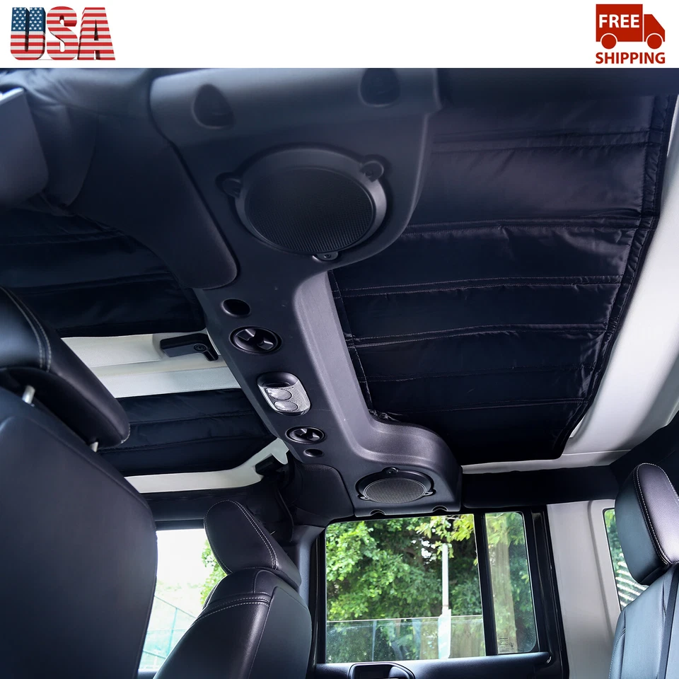 For 2012-17 Jeep Wrangler JK 2-Door Hardtop Insulation Mats Sound Headliner Pads Foto 4 de 4