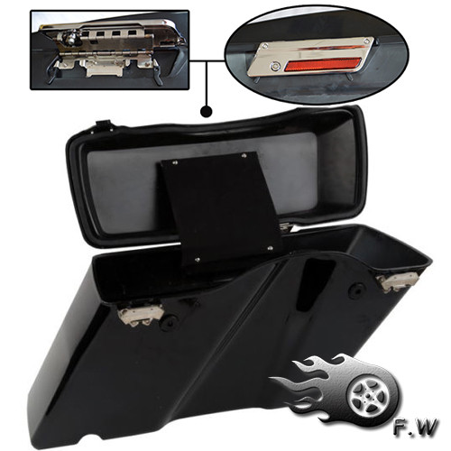 Vivid Black Hard Saddlebags fit For Harley Touring Street Glide