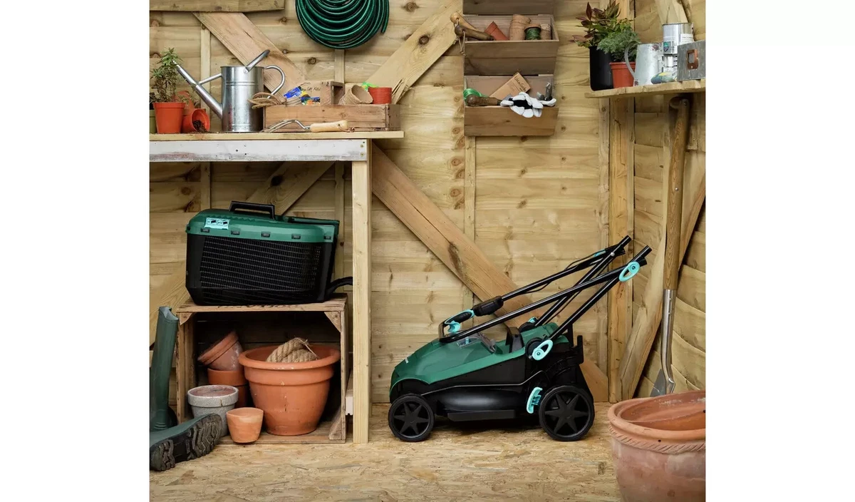 Garden Lawnmower 34cm Battery Operate Cordless Rotary Lawnmower