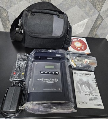 Portable BurnAway CD DVD  Burner & Player Delkin Devices w extra battery & Case