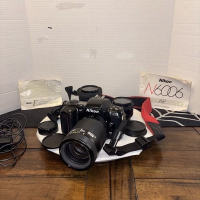 Nikon N6006 35mm Film SLR Camera w/AF Nikkor 70-210mm 1:4 5.6 Lens Untested