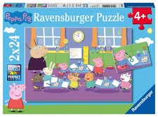Peppa in der Schule Puzzle 2 x 24 Teile | Deutsch | Spiel | 09099 | 2018