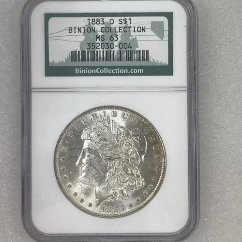 1883 Morgan Silver Dollar New Orleans NGC MS63 Binion Collection