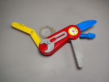 Fisher Price 1991 Swiss Army Style Toy Folding Knife Multi-Tool Vintage Toy 