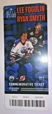 2022 Edmonton Oilers Hall of Fame Commemorative Ticket Ryan Smyth Lee Fogolin