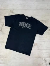Vintage Nike T Shirt Big Logo 00s Men Size 2XL Black