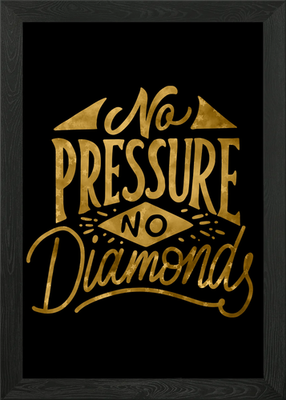 #ad No Pressure No Diamonds Framed Wall Art Poster Canvas Print Picture GBP 8.99