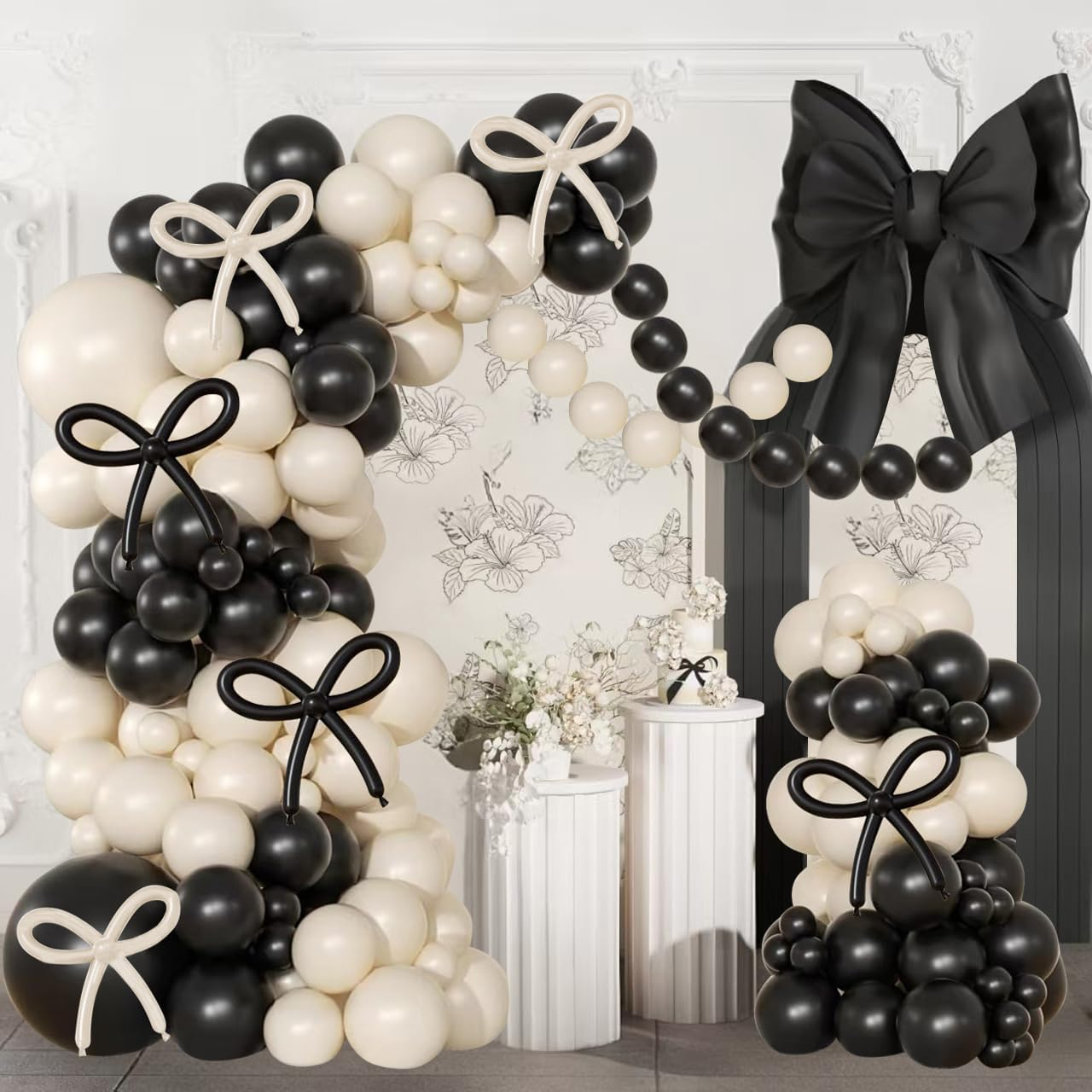 Brown Blue Balloon Arch Kit, 110Pcs Brown Balloons Garland Kit Beige Pastel