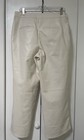 bagatelle Cream Wide Leg Faux Leather Pants 26" Inseam — photo 4