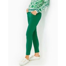 Lilly Pulitzer Luxletic UPF 50 Ankle Pant 14 Green Stretch Golf Pull On Trouser