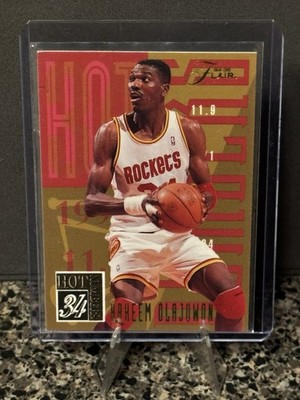 1994-95 Flair NBA HOT NUMBERS insert # 11 Hakeem Olajuwon HOUSTON ROCKETS HOF