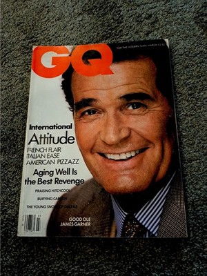 March 1984 GQ Magazine James Garner Cover
