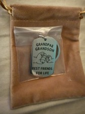 Grandpa And Grandson Stainless Steel Key Chain