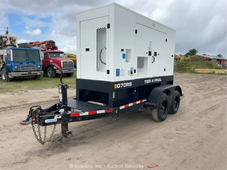 Generador remolcable JCB G70RS T/A 2021 70 kVA 56 kW diésel grupo electrógeno trifásico bidadoo