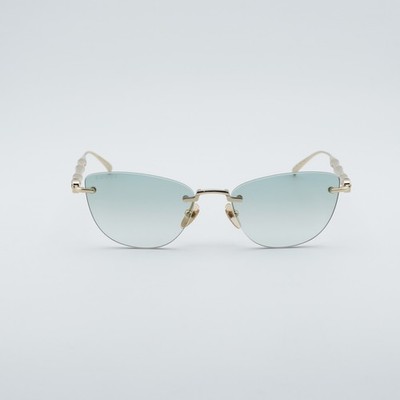 New Gucci GG2063S 003 Shiny Endura Gold/Green Gradient Mirror 55