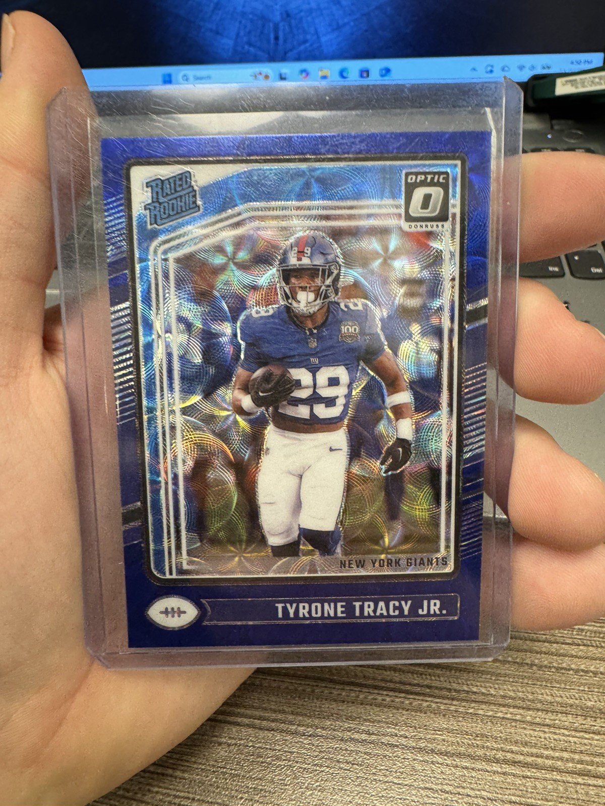 2024 Panini Donruss Optic Tyrone Tracy Jr Rated Rookie Blue Scope #259