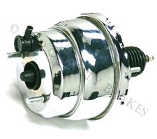 7 Dual Diaphragm Chrome Power Brake Booster Universal Street Rod Chevy Ford 7 Dual Diaphragm Chrome Power Brake Booster Universal Street Rod Chevy Ford