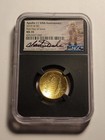 🌟RARE Apollo 11 2019 NGC MS70 FDOI Charlie Duke SIGNED $5 Gold Coin -OOIE