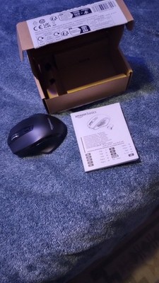 AmazonBasics Ergonomic Wireless Mouse Adjustable DPI Optical 5 Buttons Black