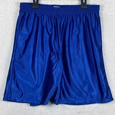 VTG A4 Basketball Dazzle Shorts Mens 2XL Blue Shiny Silky Mesh Gym Y2K 90s USA