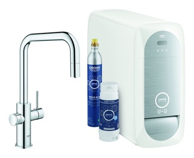 Grohe Blue Home Starterkit Spültischarmatur mit U-Auslauf, herausziehbar - Chrom