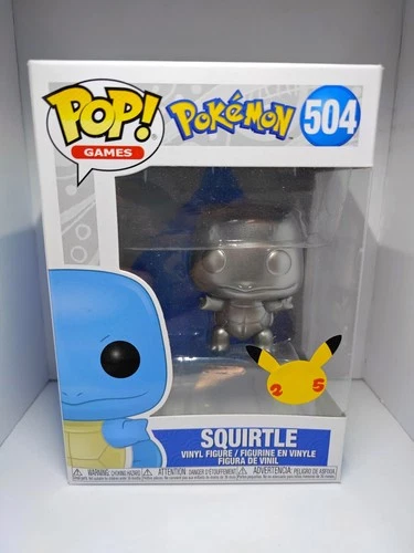 Funko Pop! Games Pokemon Squirtle Metallic Silver Figure 25th Anniversary NEW