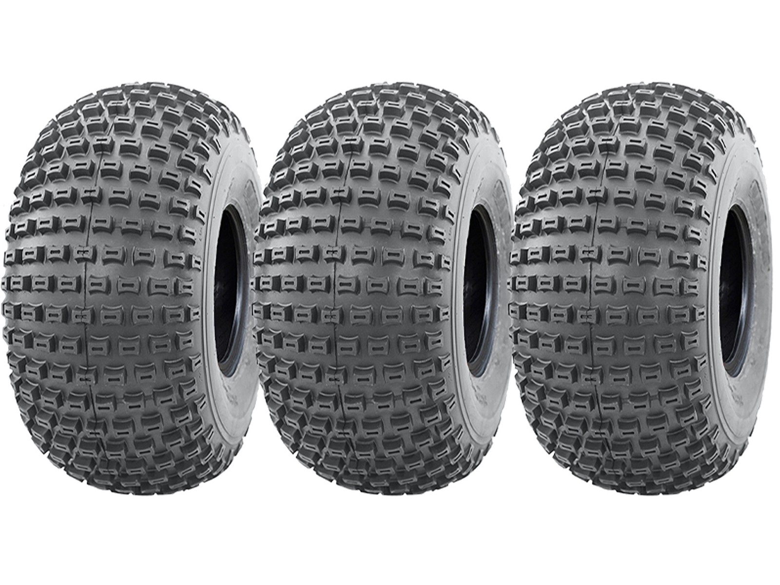 22x11.00-8 Knobby ATV Quad Trailer Tyres 4ply Wanda P322 Road Legal (Set of 3)