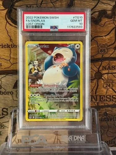 Snorlax TG10/TG30 Swsh11: Lost Origin Trainer Gallery Holo PSA 10