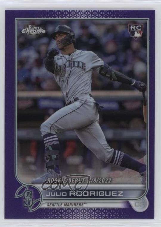 2022 Topps Chrome Update Rookie Debut Purple Refractor Julio Rodriguez 2l4