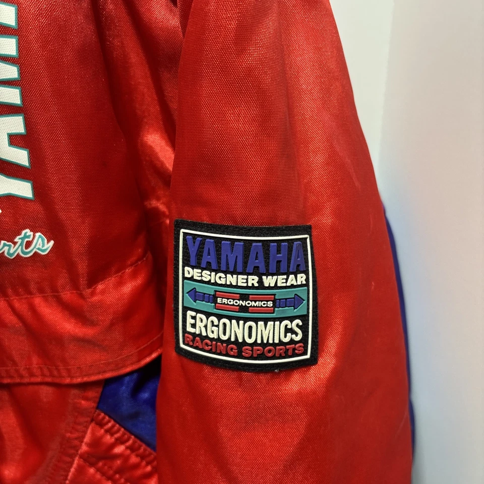 Vintage Team Yamaha Racing Sports Winter Jacket Red/Purple Size L Donny Schmit - Image 3 of 4