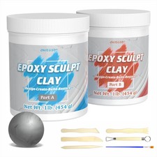 2 Pound Natural Epoxy Putty Sculpt Clay, 2 Part A  B Modeling Compound for...