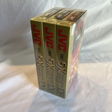 NEW VHS Blank Tapes JVC Model T-120 SX GOLD 6 Hours EP Mode 3 Pack Sealed
