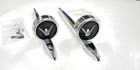 1959 59 FORD GALAXIE CAR FRONT FENDER TOP CHROME ORNAMENT PAIR NEW