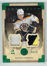 13-14 UD Upper Deck Artifacts  Nathan Horton  /75  Jersey--Patch
