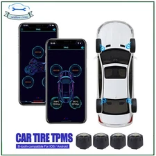 2/3/4PCS Sensors TPMS B-T Tire Pressure Monitor System for Car Motorcycle