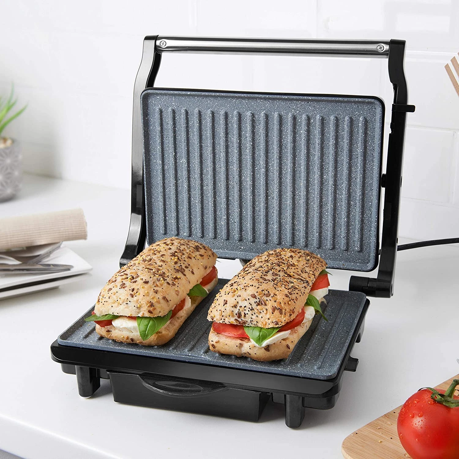 Quest Marble Coated Non Stick Sandwich Maker Deluxe Health Grill Panini Press
Opens in a new window 