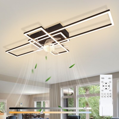 LED Deckenventilator 94cm Leiser Ventilator Beleuchtung Lüfter Deckenlampe CCT