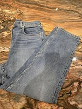 AYR The Yes Yes Yes Women's Size 34 Blue Jeans High Rise Straight Leg Denim