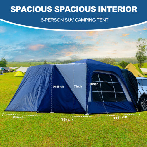 NAIZEA Tenda SUV Tenda da Campeggio Automatica 10'x10' Impermeabile Tenda da Campeggio 8 Persone - Foto 9 di 17