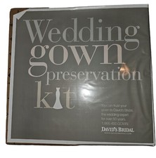 New David's Bridal Wedding Gown Preservation Box Kit Dress Storage  $189 Retail
