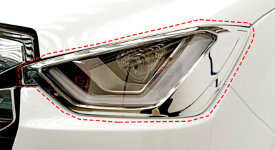 Chrome Front Head Lamp Lights Cover Trim For Isuzu D-Max Dmax Pick Up 2020 2022