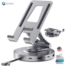 Purely L135 Tablet Docking Station with Stand, Silver (PDSL135)