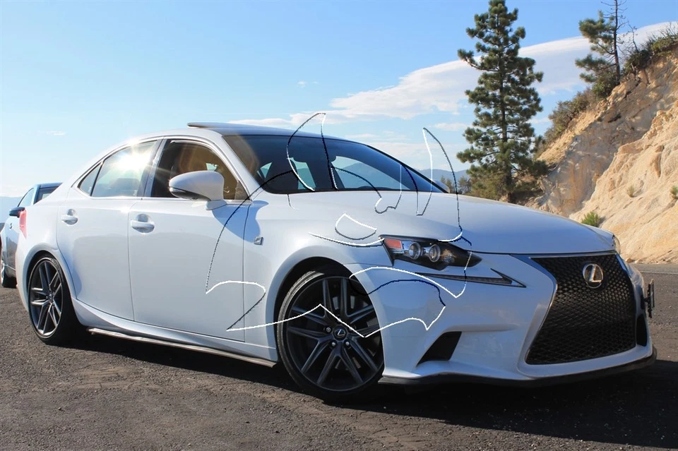 RhinoLip® LEXUS: GS450h GS-F LS400 LS430 LS460 LS600h Sport Rubber Flex Chin Lip Foto 4 de 4