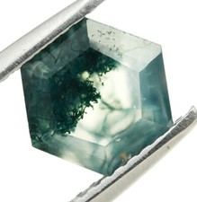 Top Quality Green Moss Agate Hexagon 7X7mm Loose Gemstone Birthday Gift 1.35 Ct.