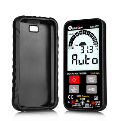 TOOLTOP ET8132 LCD Screen Multimeter DC AC Voltage Current Meter Electric Tester