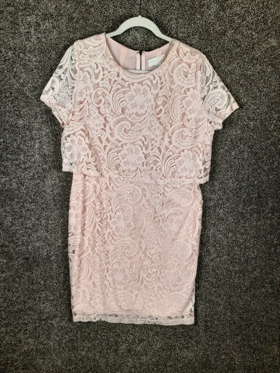 Forever 21+ Lace Sheath Dress Womens XL Pale Pink Short Sleeve Overlay Classic | eBay Forever 21+ Lace Sheath Dress Womens XL Pale Pink Short Sleeve Overlay Classic | eBay