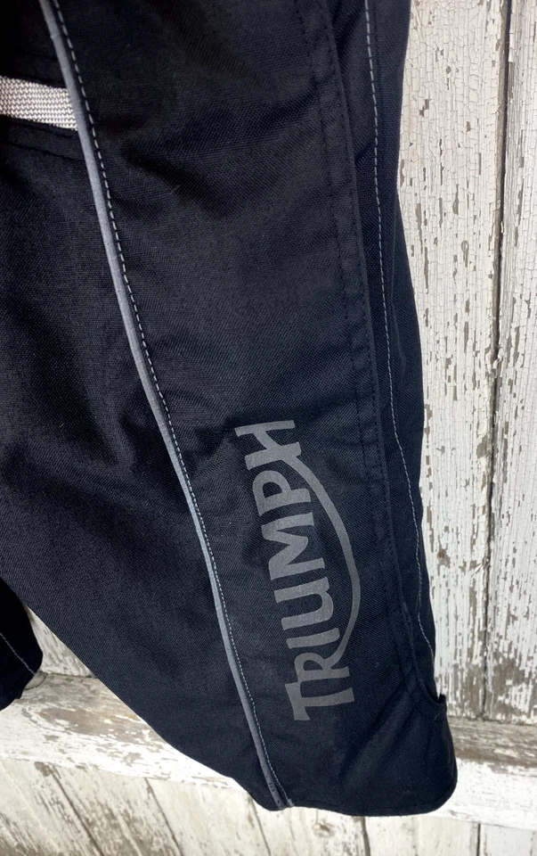 Pantalones de montar Triumph No Pads para hombre 38/48 negros de nailon Ripstop protectores motociclista Foto 4 de 4
