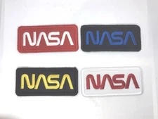 NASA Worm  embroidered Patch iron/sew on  3.5 x1.6 inches